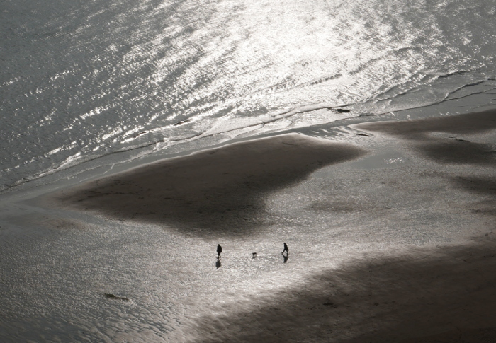 People walking on the beach